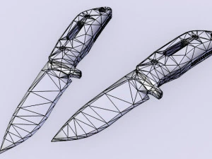 Tactic Knife Low Poly Game Ready VR - AR 3D Model
