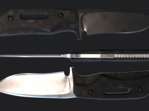 Tactical combat knife subdivision ready Modelo 3D