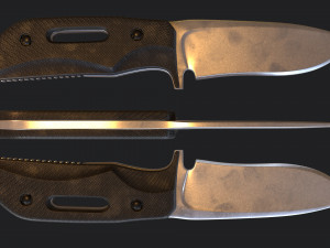 Tactical combat knife subdivision ready 3D मॉडल