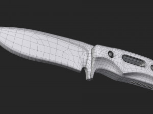 Tactical combat knife subdivision ready 3D मॉडल