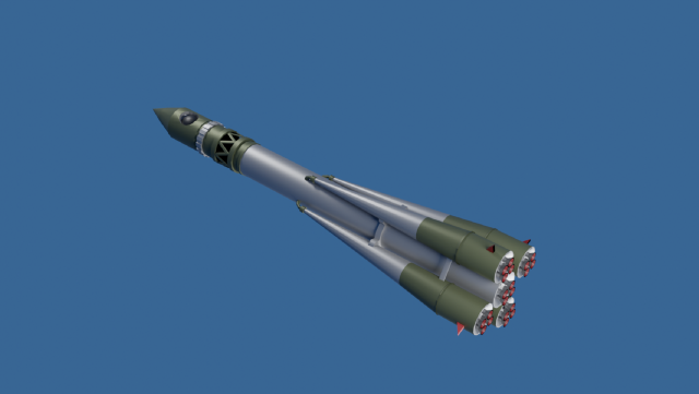 Spaceship Vostok 3D Model .c4d .max .obj .3ds .fbx .stl .blend 