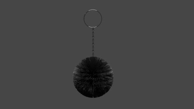Fluffy toy on a keychain Modello 3D .c4d .max .obj .3ds .fbx .stl .blend 