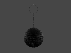 Fluffy toy on a keychain 3D Model