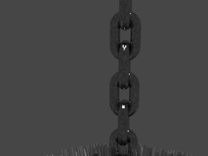 Fluffy toy on a keychain Modello 3D