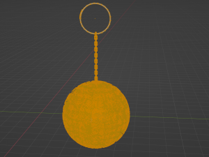 Fluffy toy on a keychain Modello 3D