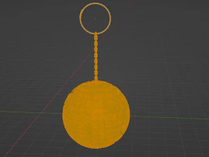 Fluffy toy on a keychain 3D Model