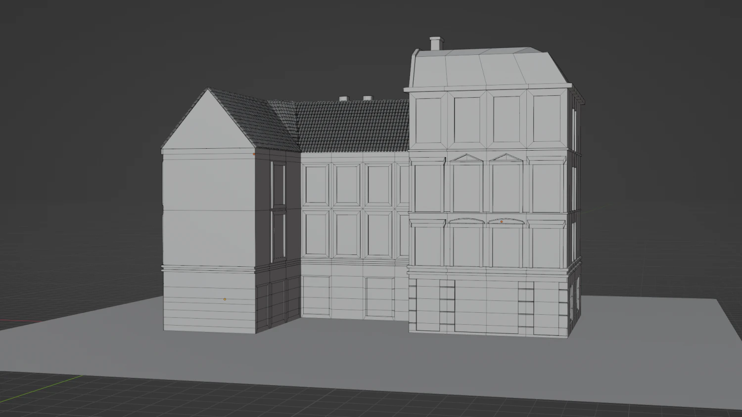 2 European houses 3D Model .c4d .max .obj .3ds .fbx .stl .blend 