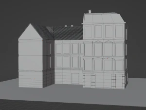 2 casas europeas Modelo 3D