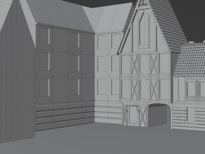 German city block 3D 模型