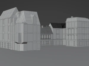 German city block 3D Model