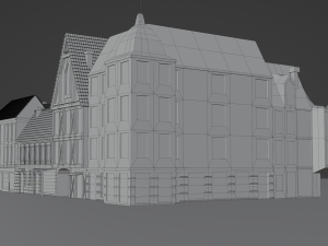 German city block 3D 模型