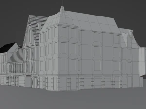German city block 3D Model