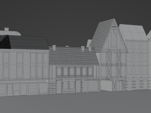 German city block 3D 模型