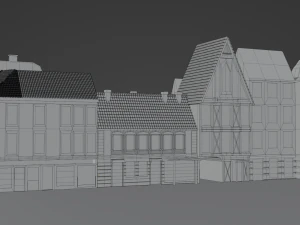 German city block 3D Model