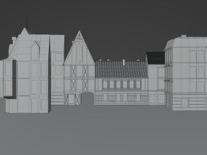 German city block 3D 模型