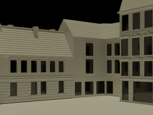 German city block 3D Model