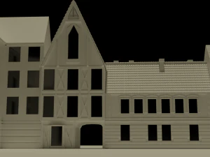 German city block 3D Model