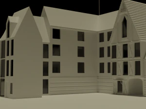 German city block 3D Model
