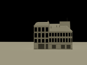 German city block 3D 模型