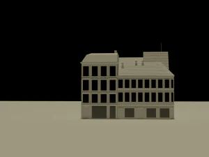 German city block 3D Model