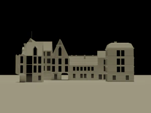 German city block 3D Model