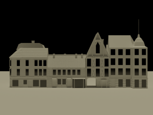 German city block 3D 模型