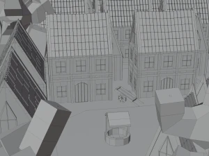 Medieval village 3D Model