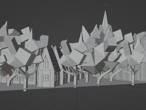 Medieval village 3D मॉडल