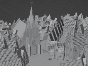 Medieval village 3D मॉडल