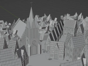 Medieval village 3D Model