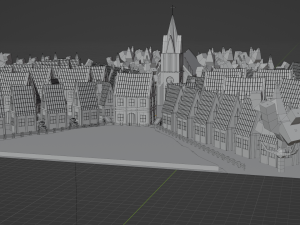 Medieval village 3D 模型