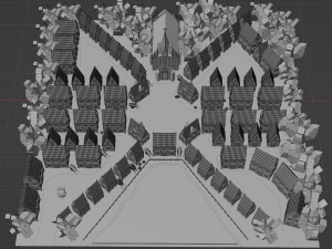 Medieval village 3D मॉडल