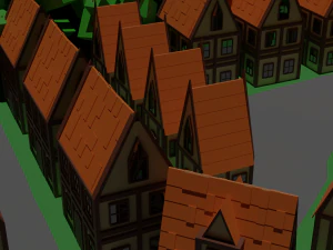 Medieval village 3D Model