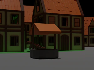 Medieval village 3D Model