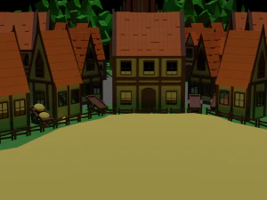 Medieval village 3D Model