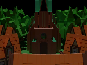 Medieval village 3D Model