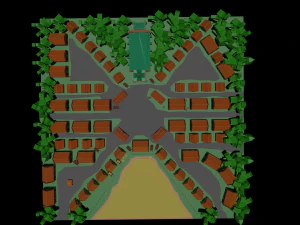 Medieval village 3D Model