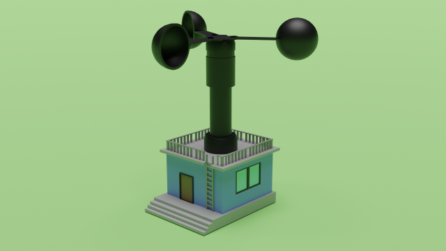 Windmill Modelo 3D .c4d .max .obj .3ds .fbx .stl .blend 
