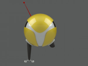 Cartoon of the robot Kevin from the cartoon Final Space Model 3D