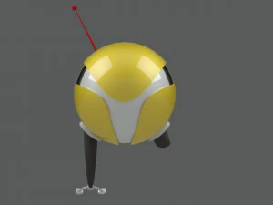 Cartoon of the robot Kevin from the cartoon Final Space 3D Model