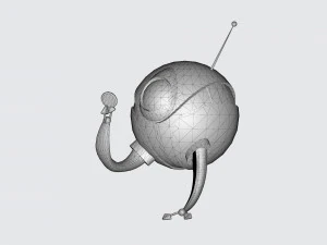 Cartoon of the robot Kevin from the cartoon Final Space 3D Model