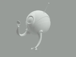 Cartoon of the robot Kevin from the cartoon Final Space 3D Model