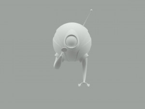 Cartoon of the robot Kevin from the cartoon Final Space Model 3D