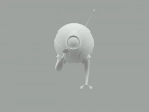 Cartoon of the robot Kevin from the cartoon Final Space 3D Model