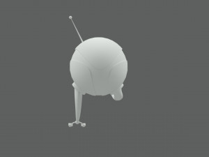 Cartoon of the robot Kevin from the cartoon Final Space Model 3D