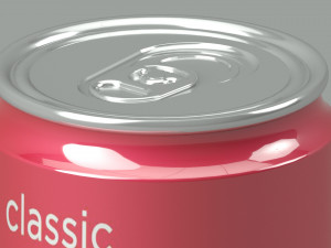 Shiny Aluminum can 033 liters of Coca Cola Classic Modelo 3D