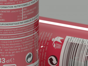 Shiny Aluminum can 033 liters of Coca Cola Classic Modelo 3D