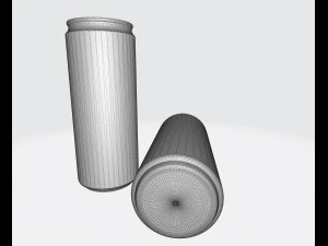 Shiny Aluminum can 033 liters of Coca Cola Classic 3D Model
