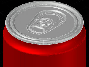Shiny Aluminum can 033 liters of Coca Cola Classic Modelo 3D
