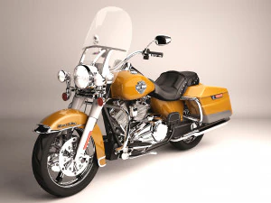 Bicicleta Harley Davidson Road King Modelo 3D